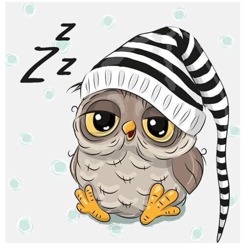 Car Stickers, Motorcycle Decals Owl with Hood Sleeping Decorative Accessories,to Cover Scratches Waterproof PVC.13cm*13cm