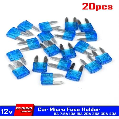 Fuse Holder Car 15 Amp Micro Blade Fuse Waterproof 12V Automotive For BMW 5A 7.5A 10A 20A 25A 30A 40A Dyoung 20Pcs/Lot