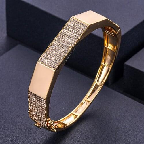 AccKing Luxury High Quality Trendy Cool Punk Stackable Sparkly Bangle Mix Match For Women Wedding Bridal brincos 2021 Bracelet