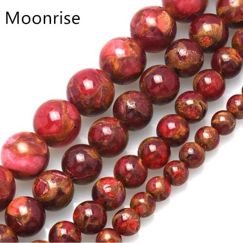 Natural Stone Rose Red Round Beads 6 8 10 12mm Diy Bracelet Necklace Accessories Loose Bead For Jewelry Making HK172