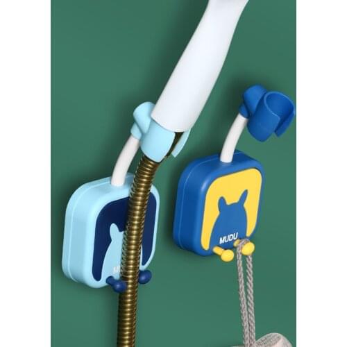 360° Shower Head Holder Adjustable Self-Adhesive Showerhead Bracket Wall Mount Universal Bathroom Bracket Nozzle Base Stand