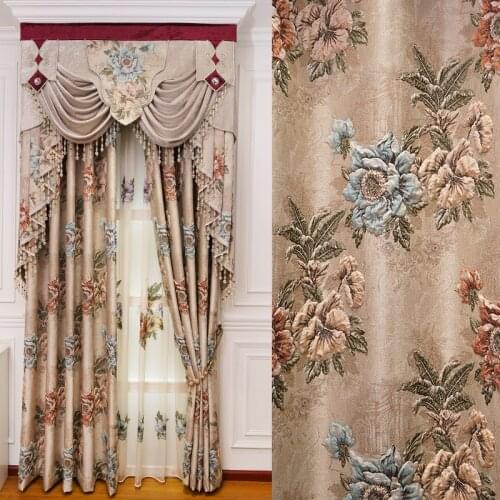 Elegant 4 D Jacquard Curtains For Living Room Window Bedroom Window Curtain Luxury Elegant Drapes Curtains For Kitchen/Hotel