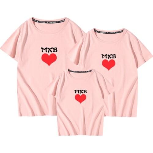 New Super Good Cotton Mother Daughter Matching Clothes Father Son Summer T Shirts Fashion Short Sleeve Top Tee Shirts