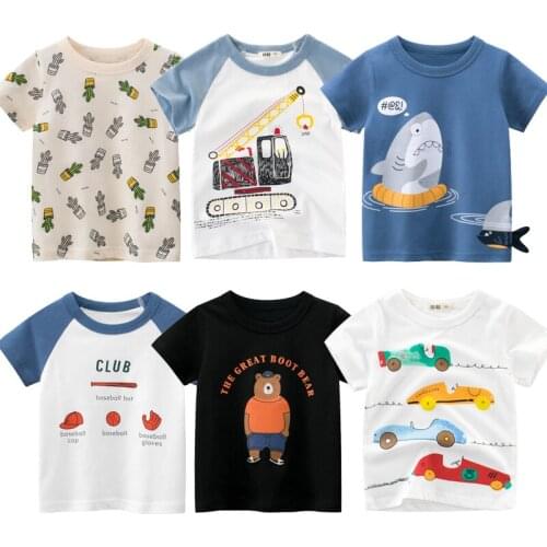 2021 boys' new short sleeve T-shirt cartoon cute T-shirt casual home wear sports short sleeve T-shirt boys' T-shirt girls' T-shi