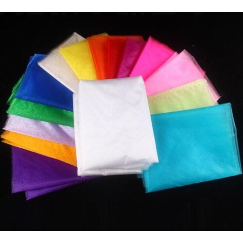 HAOCHU 20m/lot 75cm wide Sheer Organza Fabric Tulle For Chair Table Swags Runner Baby Shower Wedding Decoration Christmas Party