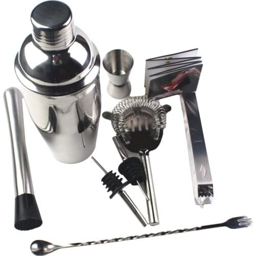 550ml 750ml Stainless Steel Cocktail Shaker Mixer Drink Bartender Browser Kit Bars Set Tools Bartender Drink Making Tools