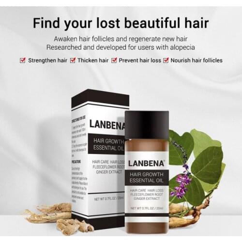 Hair Fast Growth Oil Essence Hair Loss Treatment Raise Liquid Hair Growth Products 20ml Hair Loss Product Series LanBeNA Root