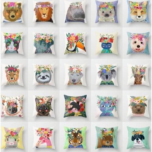 Fashion animal wreath office fabric sofa cushion home