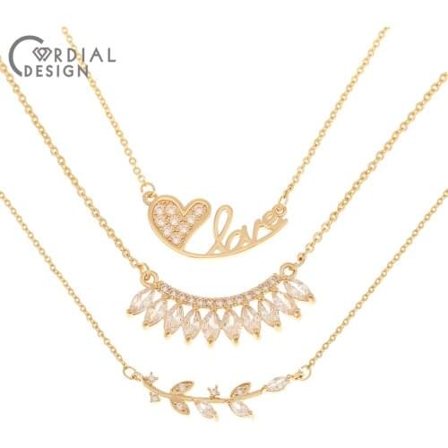 Cordial Design Fashion Jewelry/CZ Charms Necklaces/Hand Made/Necklace For Women/Genuine Gold Plating/Pendant Necklace For Girls