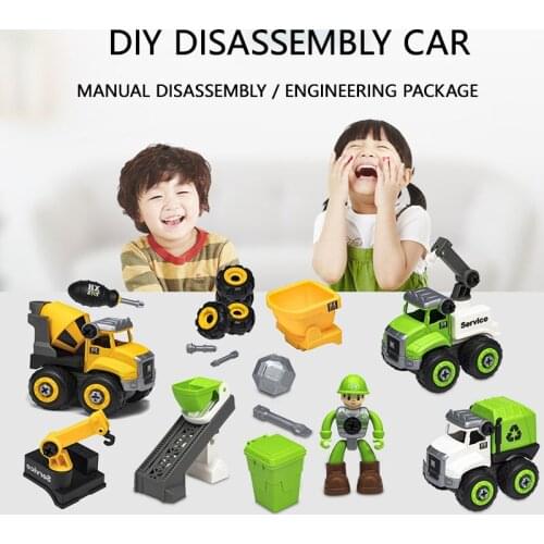 Car Set DIY Model Combination Manual Disassembly Screw Disassembly Assembly Car Childrens Educational Toy Boy Toy Gift