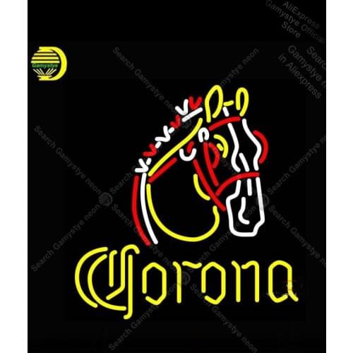 Neon Sign for Coron Horse neon bulb Sign Decor Beer Pub Light Room Fairy lights Neon Light Real Glass Professional Logo Designer