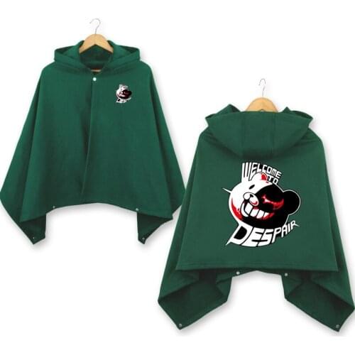 Anime Danganronpa Cosplay Monokuma Loose Blanket Fleece Hooded Cute Cloak Cape Coat Men Women Warm Hooded Mantle Costumes