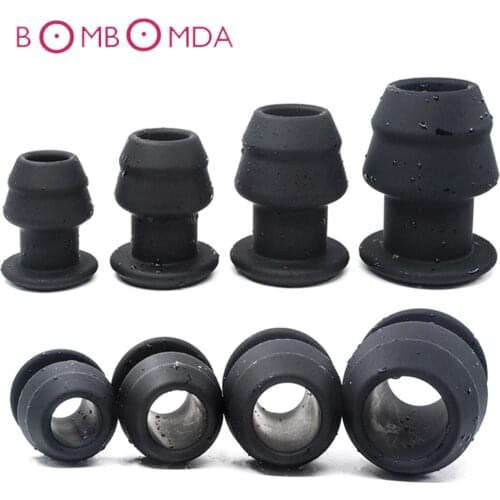 Huge Anal Plug Silicone Hollow Prostate Massage Vaginal Dilator Anus Speculum Large Butt Plug Treatment Massager Adult Sex Toys