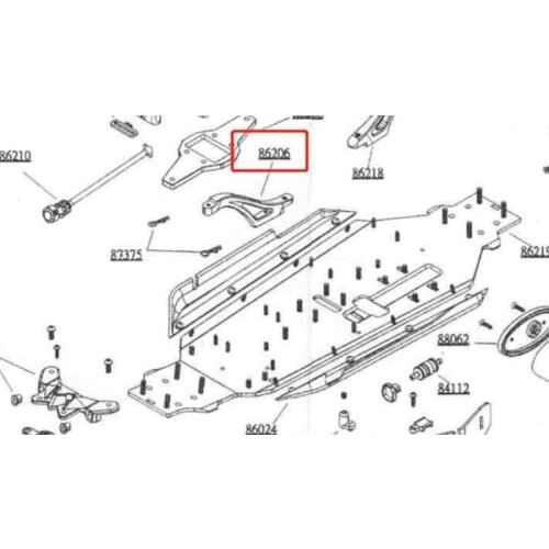 Original OFNA/HOBAO RACING 86206 CNC Front Support Rod For HYPER 1/8 ST PRO TUGGY
