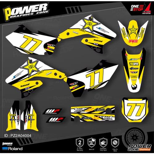PowerZone Custom Team Graphics Decals Stickers Kit For SUZUKI Decal 2004 2005 2006 RMZ 250 004