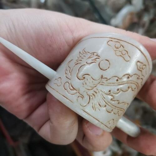 Wholesale sale hair compilation phoenix jade headband ancient legend pattern queen auspicious lucky original Mothers Day Gift