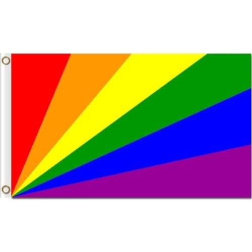 Radiative stripes rainbow colors pride gay banner with your text and logo on the flag 3x5ft pride flags