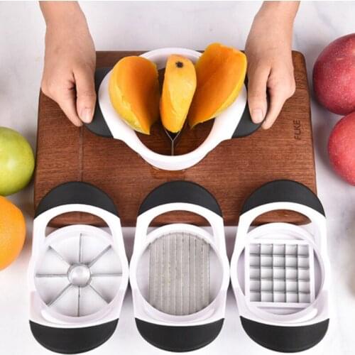 PP Plastic Stainless Steel Fruit Divider Apple Mango Tomato Potato Fruit Cutter Kitchen Creative VegetableTools Accessories