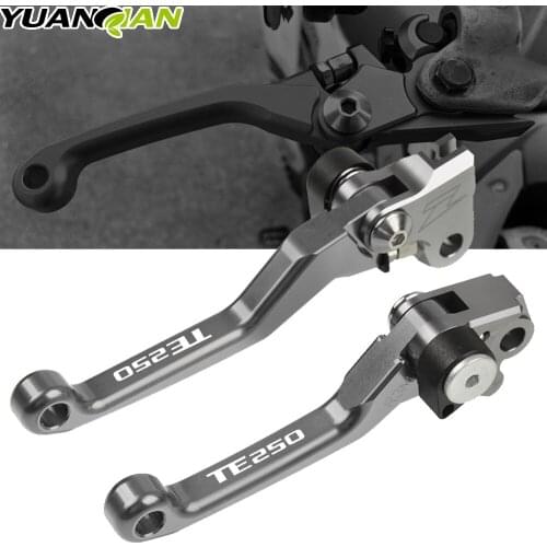 Motorcycle Dirtbike Pit Dirt Bike Pivot CNC Brake Clutch Levers Handle Printing For HUSQVARNA TE250 TE 250 2014-2016