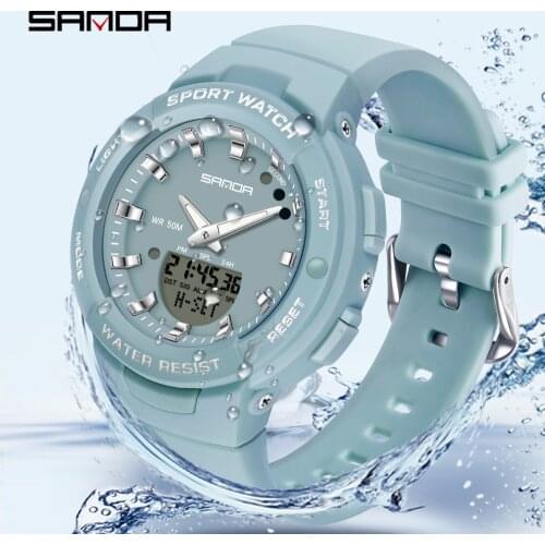 SANDA 2020 Hot Sell Men Watch Multifunction Waterproof Digital Sports Wristwatch Casual Unisex Students Electronic Watches 6005