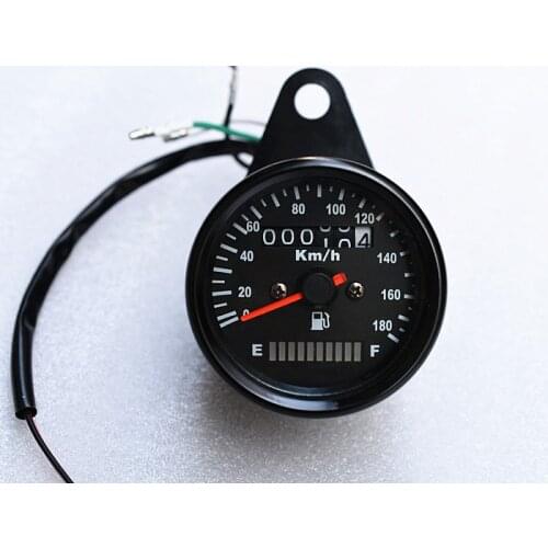 Universal LED Backlight Motorcycle Dual Odometer KM/H Speedometer Gauge Mini Retro Tachometer Autocycle Styling Accessory