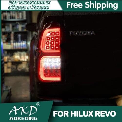 For Car Toyota Hilux Revo 2014-2020 Tail Lamp Led Fog Lights DRL Day Running Light Tuning Car Accessories Tail Lights