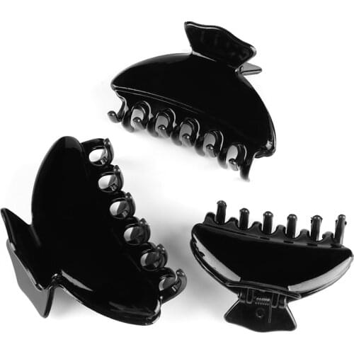 1 Pcs Hair Clip Butterfly Hairpins Salon Fix Hair Sell New Bright Black Section Styling Tools Holding Hair Claw Clamps Care