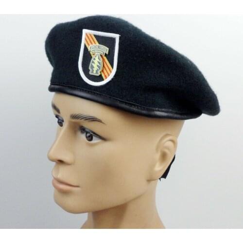 US ARMY SPECIAL FORCES GREEN BERET HAT & SPECIAL FORCES AIRBORNE BADGE SIZE L Military Store