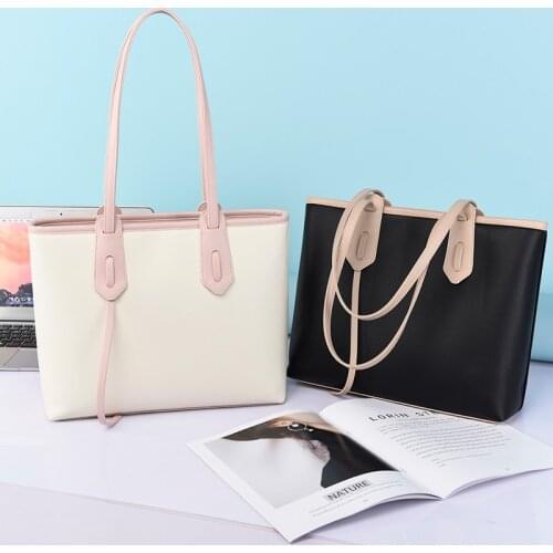 Women Laptop Bag Quality PU Leather 13 14 15.6 Inch Notebook Shoulder Bags Air Cushion Handbag Big Simple Tote For Office Ladies