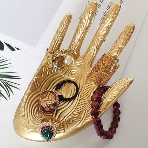 Women Jewelry Holder Creative Hand Shape Ring Display Stand Jewelry Display Holder Bracelet Necklace Resin Holder Rack
