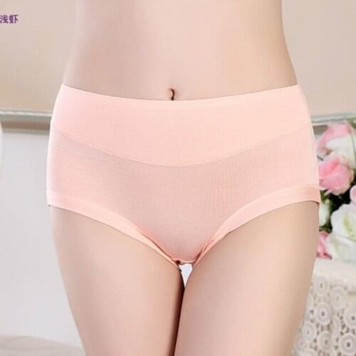 Women Sexy Bamboo Fibre Underwear Lady Elastic Breathable Female Plus Size Briefs 3pcs/lot