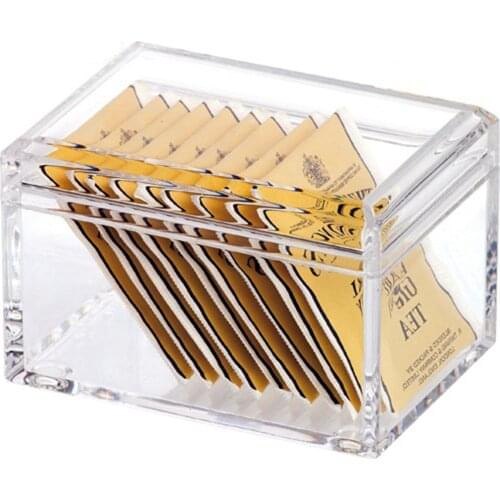 1/2 Grids Tea Box Home Kitchen Restaurant Coffee Bar Tea Bag Sugar Packet Holder Storage Container Tea Bag Storage Box