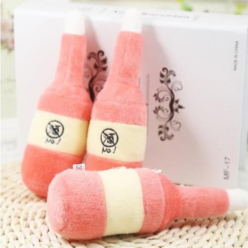 1pcs Funny Pet Dog Cat Puppy Sound Polka Dot Squeaky Toy Rubber Dumbbell Chewing Toy Soft Funny Chew Play Cute Plush Sound Toy