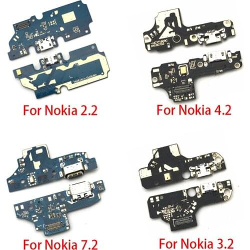 10Pcs/Lot, USB Charging Port Charger Board Flex Cable For Nokia 2.2 3.2 4.2 7.2 5.3 Dock Plug Connector