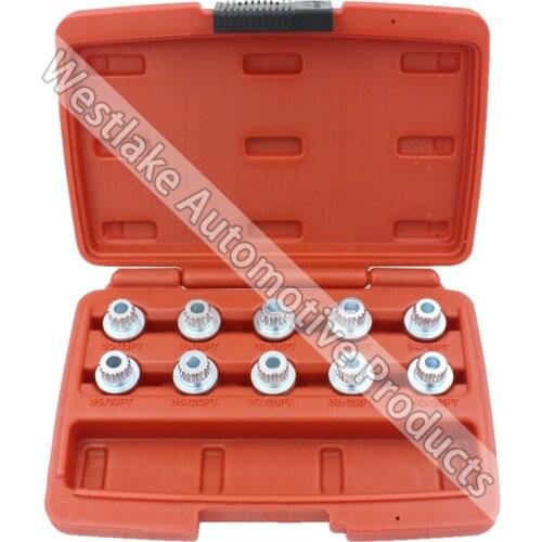 10pcs New Release Splined Socket For BMW Locking Wheel Nuts Set Mixed Points For BMW E66 E60 E90 X5 X3
