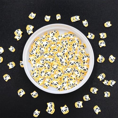 100g Cartoon Cow Shape Soft Polymer Clay Slices Sprinkles For Kids DIY Craft Dollhouse Decoration Slime Filling Accessories 5mm