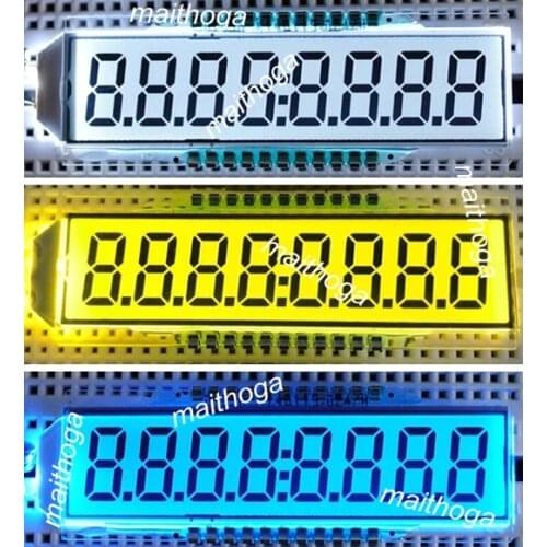 16PIN TN Positive 8-Digits Segment LCD Panel (Backlight/No Backlight) 3.3V