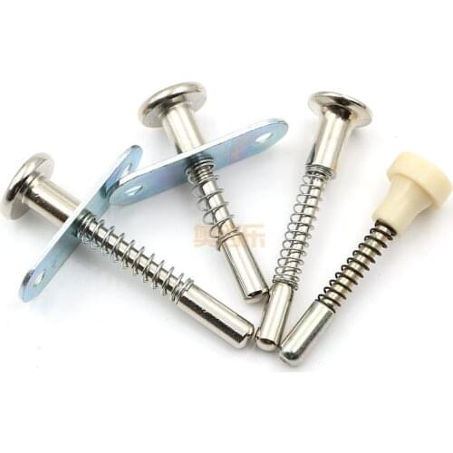 2pcs Spring Bolt Latch Lifting Adjusting Lever Screw Furniture Fastener Bolt Springs Pin Switch Crib Fittings Storage Door Tool