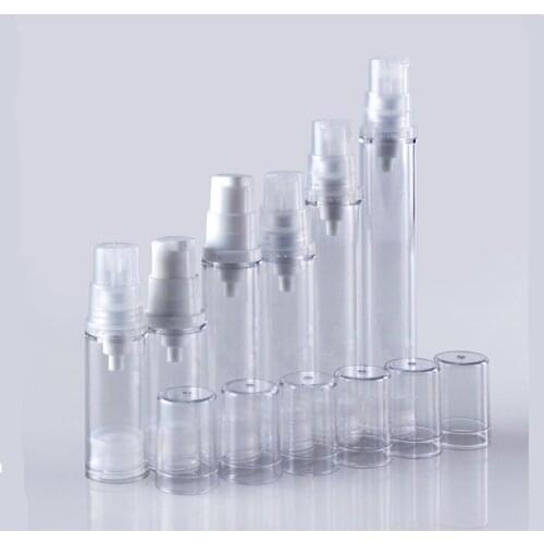 300pcs/lot 5/10/12/15ml Empty Airless Pump bottles Mini Portable Vacuum Cosmetic Lotion Treatment Travel bottle