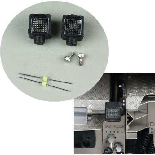 Remote Control Car DIY Part Rc Truck Off Road Crawler Square Spotlight Lamp For 1/14 Tractor Toys Tamiya LESU Rc Car SCANIA BENZ