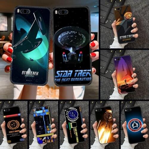 Star Trek Stars spaceship Phone case For Xiaomi Mi Max Note 3 A2 A3 8 9 9T 10 Lite Pro Ultra black pretty prime painting