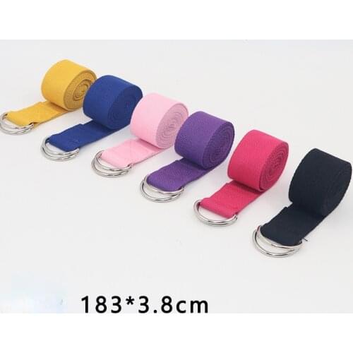 Yoga Strap Stretch Bands with D-Ring Buckle Multi-Colors Yoga Belt for Stretching, Yoga, Pilates, Physical Therapy, Fitness