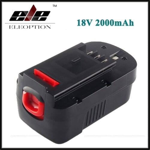 Eleoption 18V 2000mAh NI-CD Replacement Battery For Black & Decker HPB18 244760-00 A1718 A18 HPB18-OPE