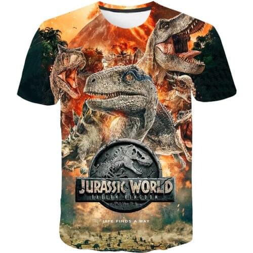 Dinosaur Birthday Shirt Dinosaur Theme Gift Boy Fashion t shirt Harajuku short sleeve girl Oversized t-shirt Childrens clothing