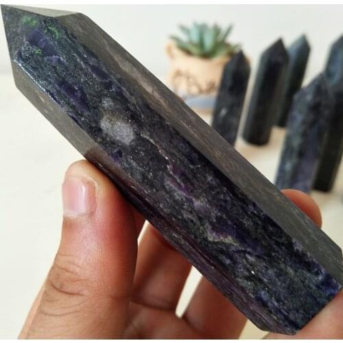 90-100mm natural Charoite Beads crystal wand energy semi-precious stone point mineral crystals healing stones