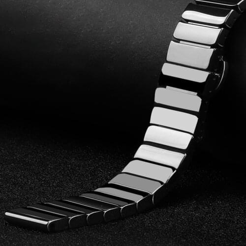 Ceramic watch strap 22mm bracelet watchband Universal 22mm quick release bar wristwatches band black watch belt for Huawei GT