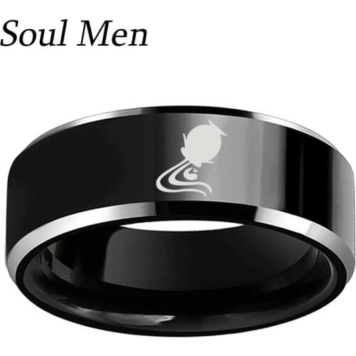 8MM Black High Polish Zodiac Aquarius Tungsten Ring Wedding Band Mens Constellation Jewelry Size 6 7 8 9 10 11 12 13