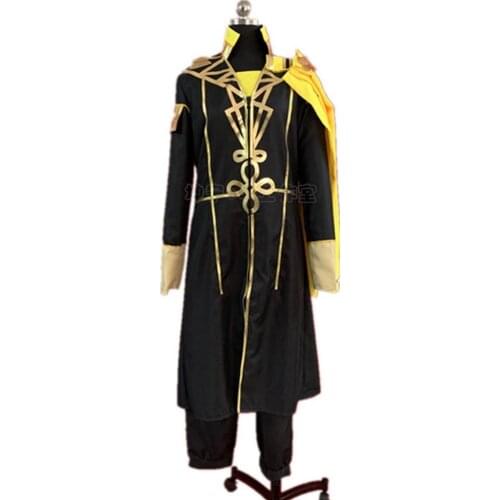 2020 Fire Emblem Three Houses Claude von Regan Cosplay Costume Custom Cool Black Trench Pants Yellow Cloak T-Shirt Stage Uniform