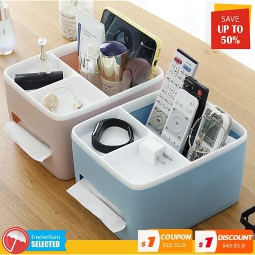 Household Napkin holder living room dining room creative lovely simple multi function remote control storage tissue box