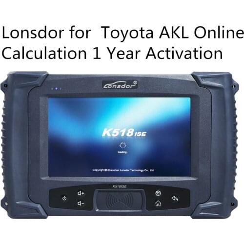 Lonsdor for Toyota AKL Online Calculation 1 Year Activation for K518ISE K518S & KH100